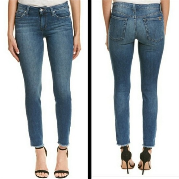 Joe’s Jeans Mid-Rise Ankle Skinny Raw Hem Jeans in Blanche - Picture 1 of 6